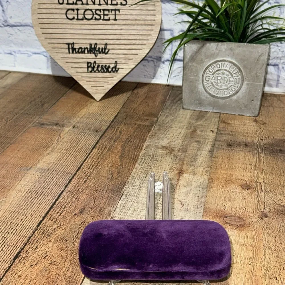 Gucci Purple Velvet Sunglasses Eyeglasses Case.